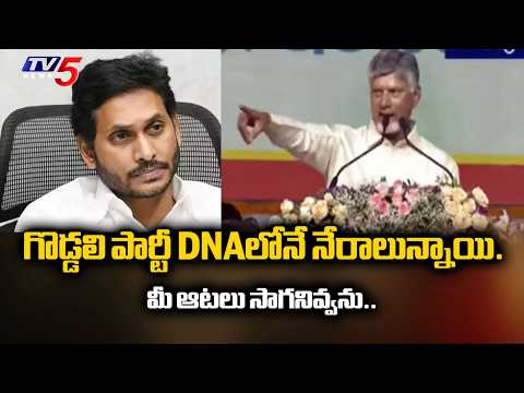 గొడ్డలి పార్టీ డిఎన్ఏలోనే నేరాలున్నాయి..Cm Chandrababu Fires On YSRCP & YS Jagan | TV5 NEWS - TV5NEWS