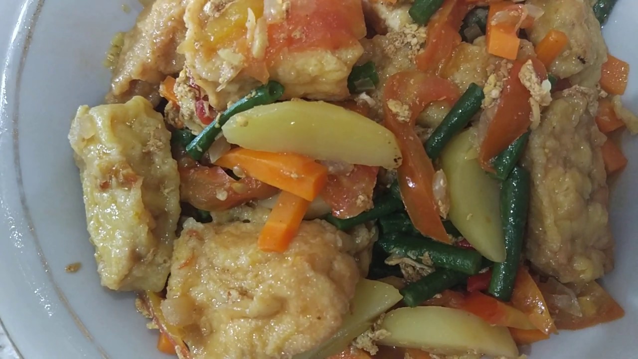 MASAK TAHU TEMPE CAMPUR SAYUR - YouTube