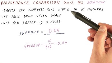 Performance Comparison Quiz Solution 2 - Georgia Tech - HPCA: Part 1
