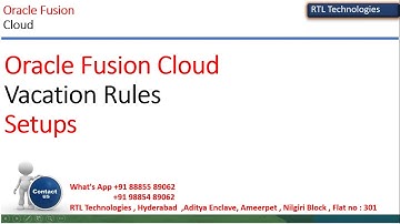 Oracle Fusion Cloud Vacation Rules | Delegated to | Reassign To | Interview Questions | Placement