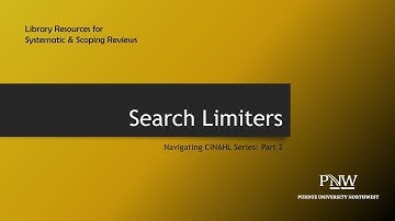 Search Limiters Video