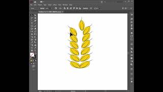 DIY: How to Make  beautiful grain of wheat ribon l design in adobe illustrator