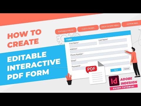How to create Editable Interactive PDF Form | Adobe Indesign Tutorial