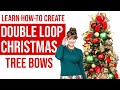 Christmas tree decorating tutorial  double loop christmas tree bow