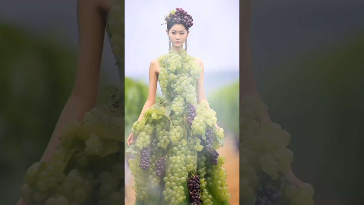 Amazing grapes dress design 