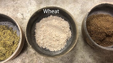 Determination of dry matter content and ash for four different feed samples.