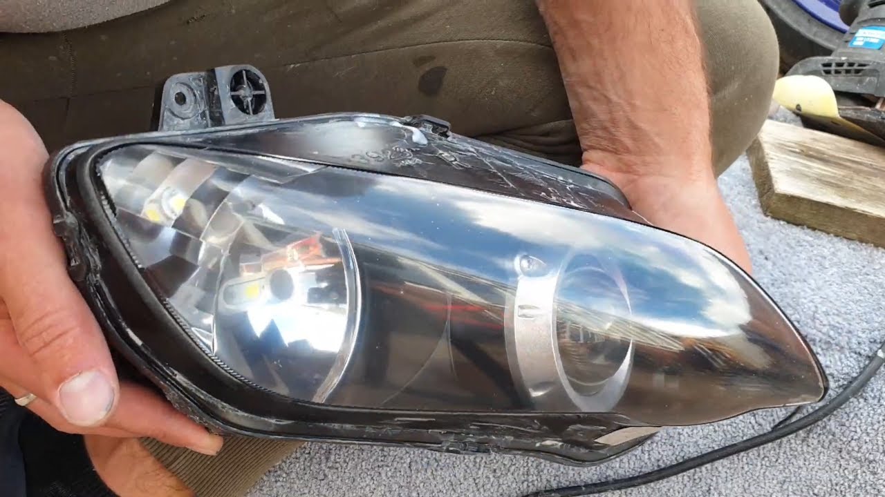 how to polish motorcycle headlights with sandpaper for beginner YouTube