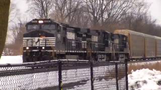 Eastbound auto rack with NS 9310 as the leader