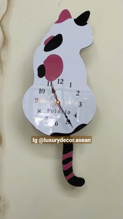 Jam Dinding Kucing Ekor Bergerak type A96