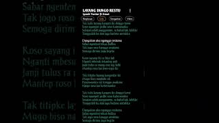Lirik Lagu Layang Dungo Restu