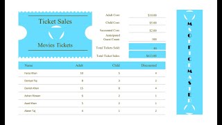 How to Create Ticket Sales Tracker in Excel 2020...