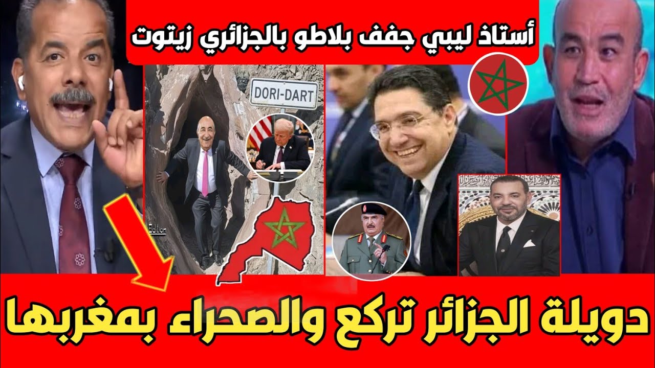 عاجل أستاذ ليبي صبـ ـن الجزائري زيتوت الجزائر باعت غـ ـزة من أجل الصحراء المغربية نتحداك تقرب للحدود