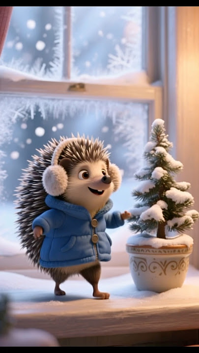 Cozy Winter Wonderland Mini Zoo: Cute Figurine Animals Come Alive in Snow”