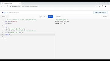 C program to get input from user using using scanf function