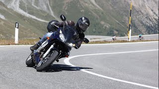 Descending the Passo dello Stelvio towards Bormio on the Yamaha FZ6-S (full luggage)