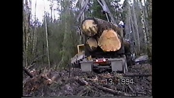 {Home Movie} 1994 3 Log spruce load. Dennis Wilhelm