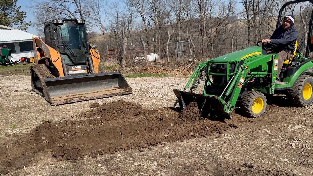 Poor Man’s Backhoe | How to Trench with a Utility Tractor and a Stump Bucket through Clay