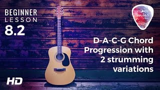 82 D A C G Chord Progression with 2 Strumming Patterns