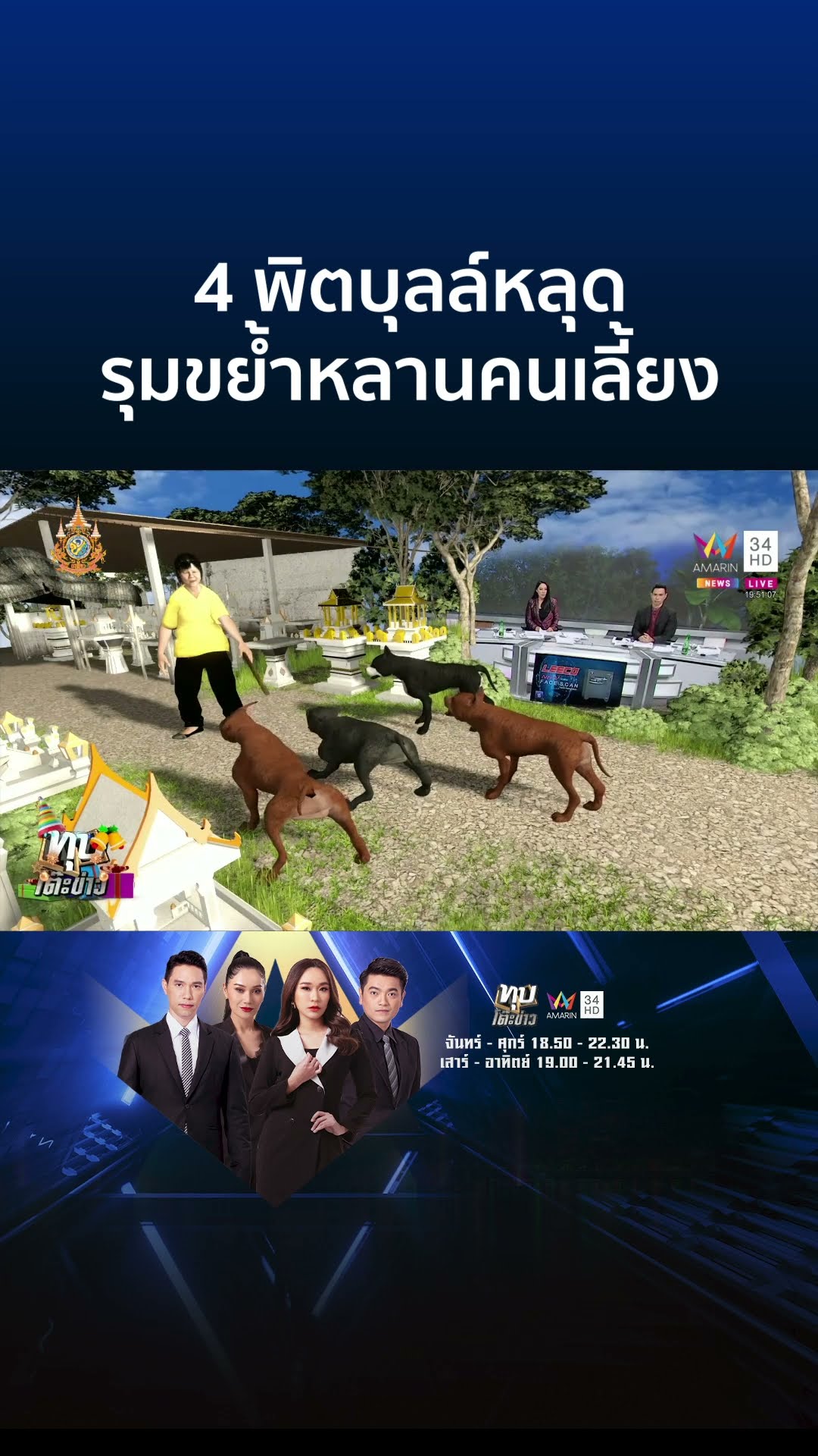 หมาหมู่ 4 พิตบุลล์รุมขย้ำหลานคนเลี้ยง | ทุบโต๊ะข่าว