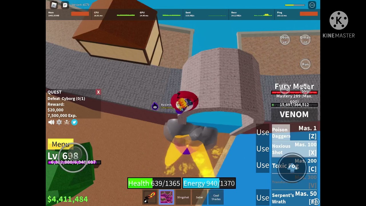 How to kill Cyborg in blox piece(no damage) 