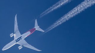 (4k) Boeing 787-9 Dreamliner (B789) LOT SP-LSC 12052m 883km/h (odległość: 15-12,5km)