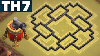 Best UNDEFEATED #1 Town Hall 7 (TH7) War/Hybrid Base with Air Sweeper | ANTI DRAG | Clash of Clans