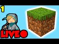 Playing Minecraft One Block Survival LIVE (Day 1)