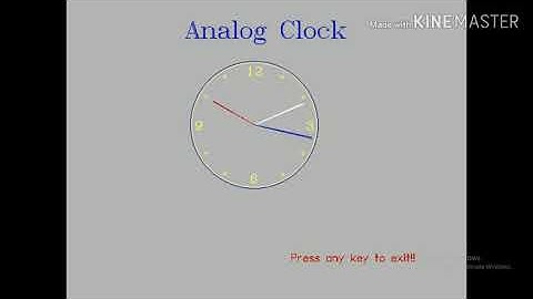 Analog clock using C++
