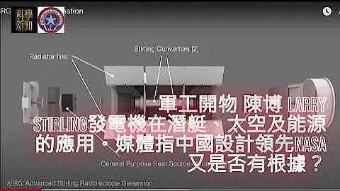 軍工開物 2023-11-13 Stirling發電機在潛艇、太空及能源的應用。媒體指中國設計領先nasa又是否有根據？ | 主持：陳博 Larry - 天天要聞
