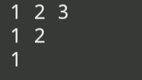 Simple C++ program of print Inverted half pyramid using numbers