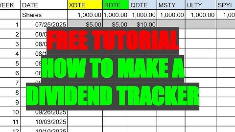 HOW TO MAKE A DIVIDEND TRACKER #yieldmax #dividendportfolio