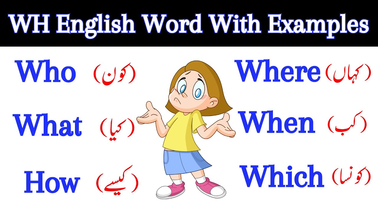 Wh Letter Examples WH English Words With Examples / English Speaking Practice / How To Ask ...