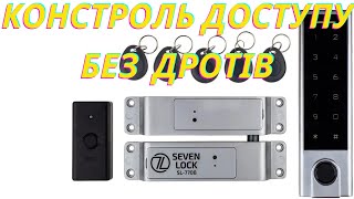 Контроль доступа без дротів. Автономний контрольдоступу. Скритий замок. Замок з відбитком пальцю.