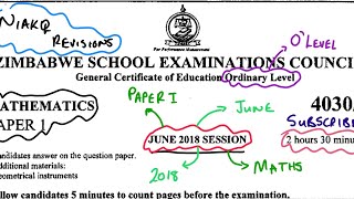 JUNE 2018 O LEVEL MATHS PAPER 2 SELECTED QUESTIONS 