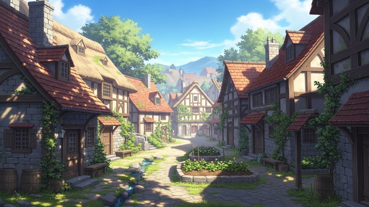 [NO ADS] Golden Dust in the Glade | Isekai Morning Ambience & Soft Music #medieval #RelaxingMusic