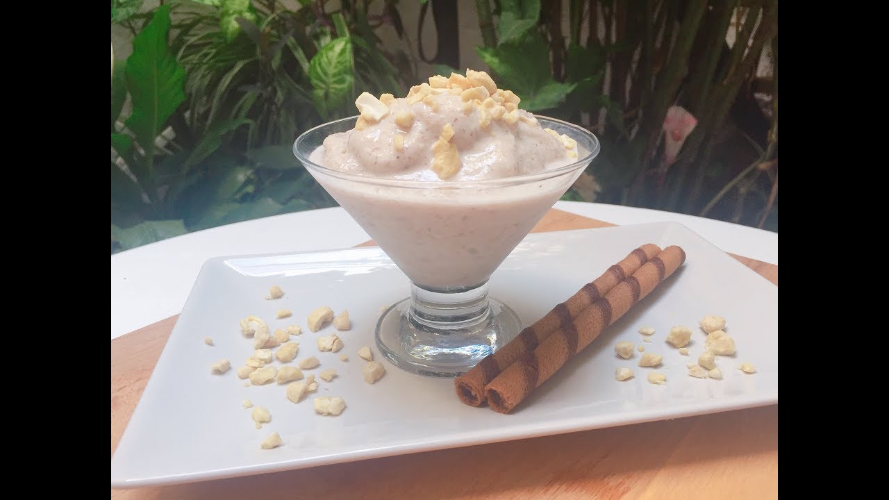 Helado de avellanas saludable con Monsieur Cuisine