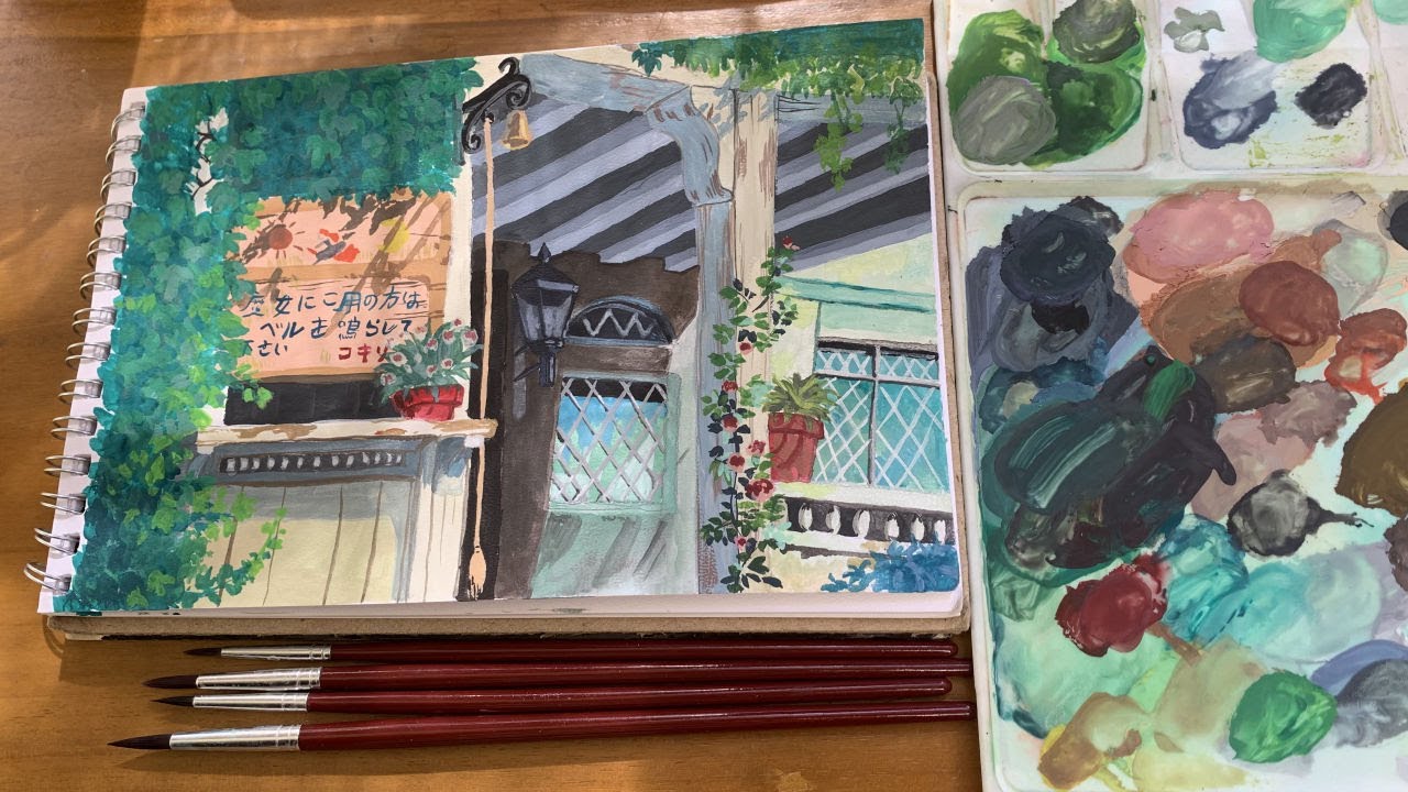 Relaxing Kiki's Delivery Service Art🍀Ghibli Gouache Painting