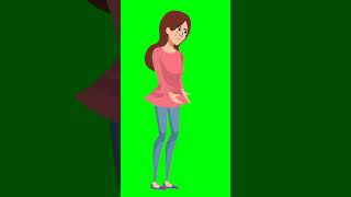 Crying Woman / Roti hui ladki  Cartoon character green screen video 🌸 #cartooncharacter