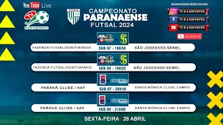 C. PARANAENSE DE FUTSAL DE BASE - U07 e U09 || 1ª FASE || GURIZÃO ||