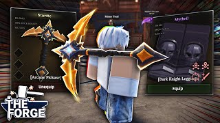 Obtaining the BEST PICKAXE in The Forge ROBLOX..
