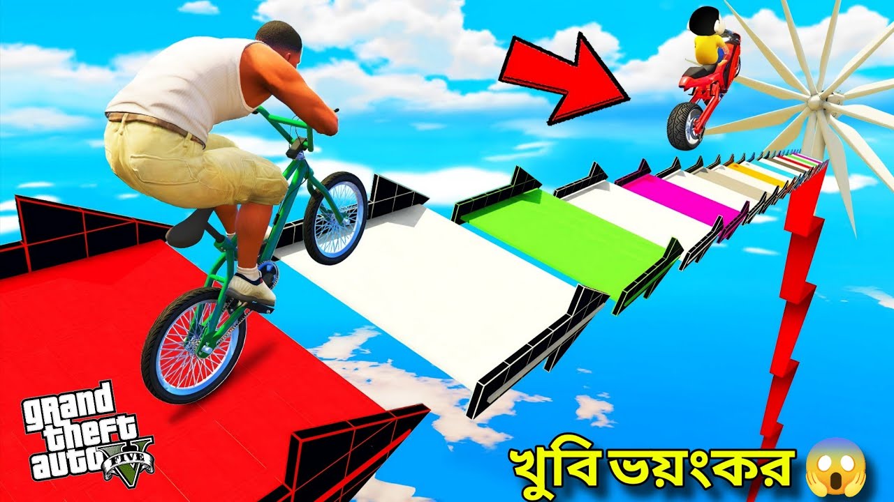 Franklin, SHINCHAN & Chop খেল্লো সব থেকে কঠিন RAMP CHALLENGE IN GTA5