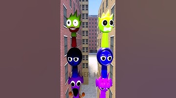 Sprunki & Horror Sprunki build a 2-line tower!! 🧱🎮 #Sprunki #Horror #2line #Game #Gmod