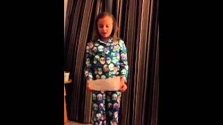 Susie reading a Veterans Poem for school