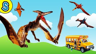 Pteranodons attack School Bus | Skyheart&#39;s Dinosaurs playmobil toys trex jurassic world mattel