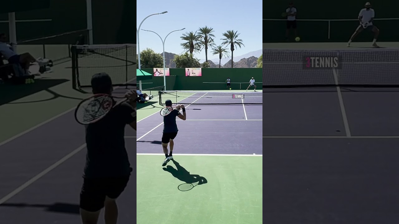 Jenson Brooksby with a sick backhand to open up the court 