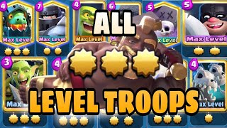 Clash Royale All Star Levels Troops | EVERY Cards Star Skin Level 2 And Level 3 Skins Clash Royale