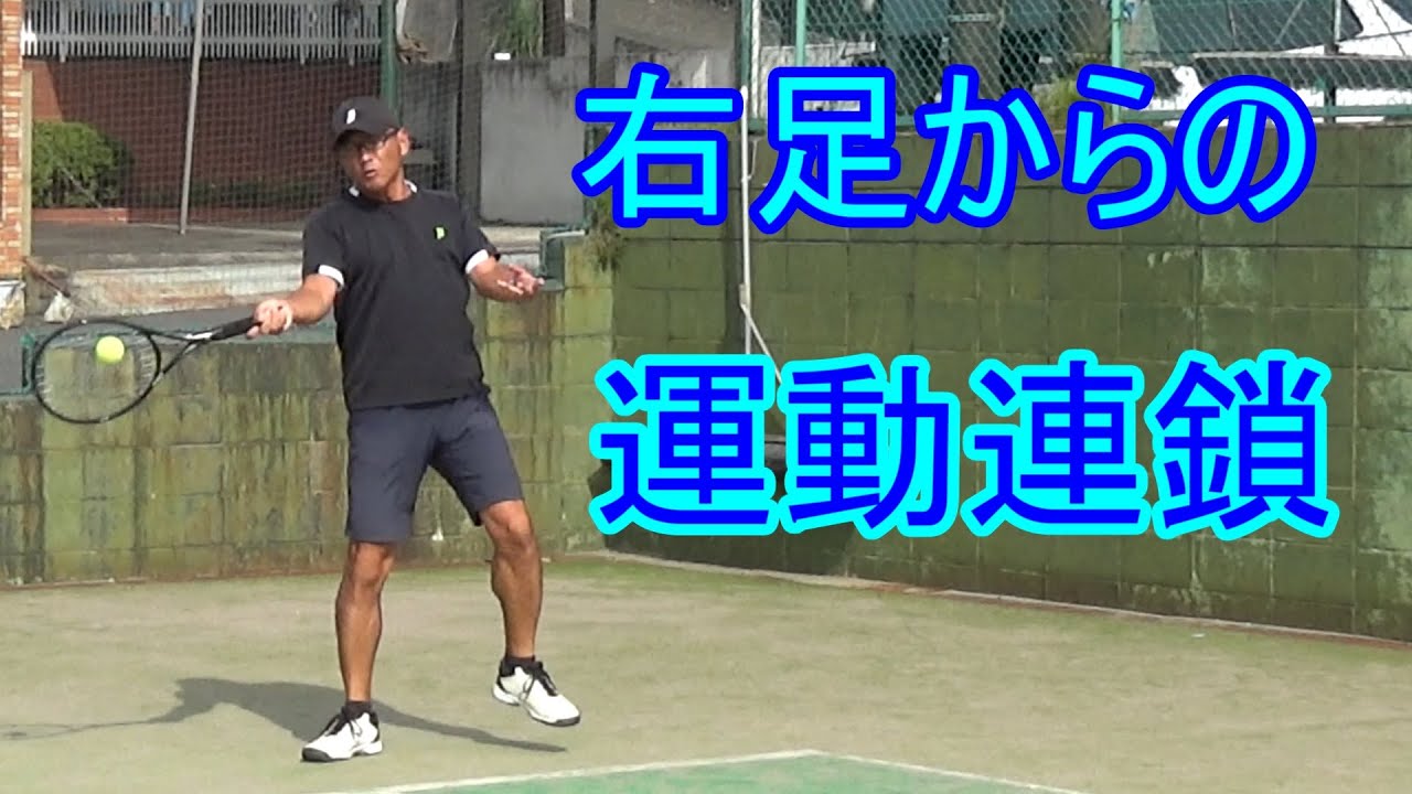 【テニス】【フォアストローク】右足からの運動連鎖でパワーアップ！