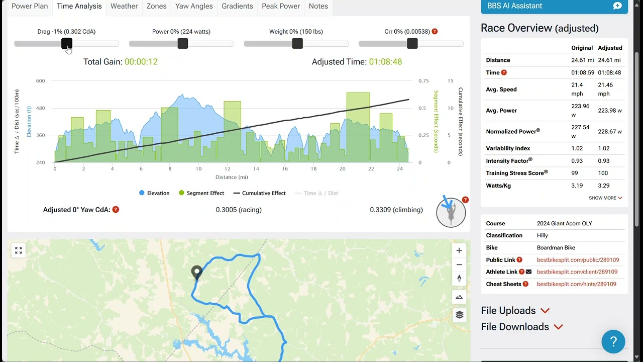 Giant Acorn Olympic & Sprint Triathlon Course Overview
