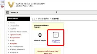 Creating your Student Accommodation Letters - Vanderbilt Student Access Office