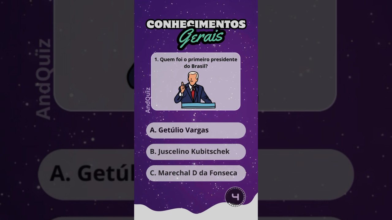 QUIZ 😎 CONHECIMENTOS GERAIS #quiz #conhecimentosgerais